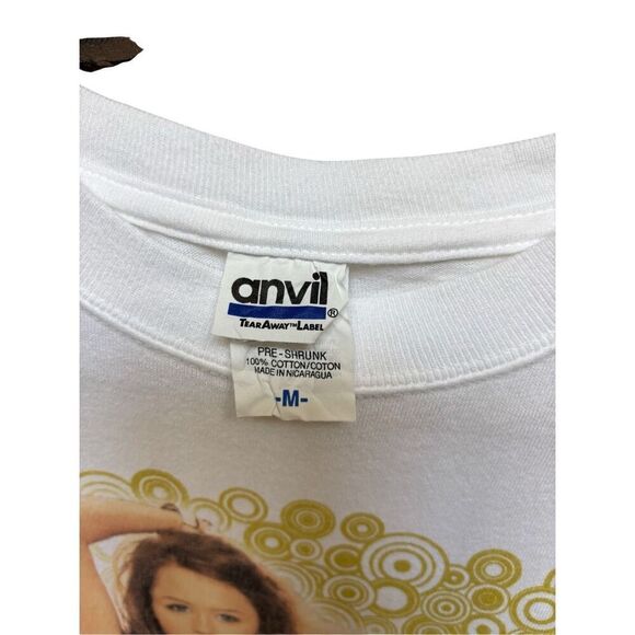Miley Cyrus Best of Both Worlds Tour 2007 2008 Graphic Tee White Concert T-Shirt - Picture 3 of 7